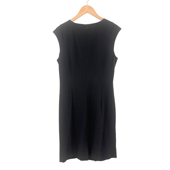NEW Timeless Classic Black Ruched Sheath Dress Size 12 All-Season Career Office - Picture 5 of 8